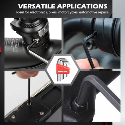 SEDY 7-Piece Mini Hex Key SAE Set, Imperial L Shape Allen Wrench, 0.028, 0.035, 0.05, 1/16", 5/64", 3/32", 7/64", Cr-V - style: 7-Piece Mini SAE Hex Key Set