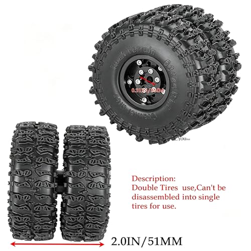 RC Full Brass 1.0" Beadlock Wheels and Tires for 1/18 Trx4m 1/24 SCX24 RC Crawler Car,1.0" Beadlock Wheels and Tires,RC Tires 1.0 Wheel Rim & Wheels Tires