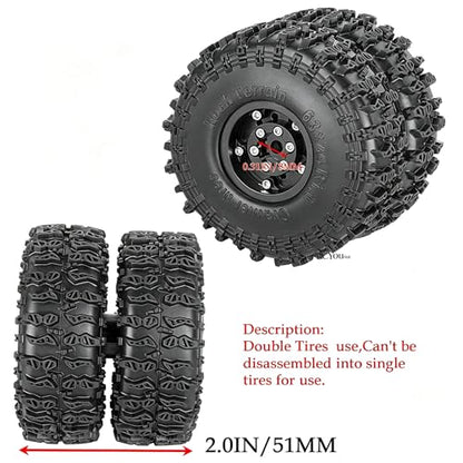 RC Full Brass 1.0" Beadlock Wheels and Tires for 1/18 Trx4m 1/24 SCX24 RC Crawler Car,1.0" Beadlock Wheels and Tires,RC Tires 1.0 Wheel Rim & Wheels Tires