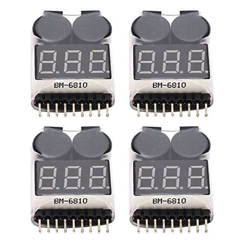 Alomejor Low Voltage Buzzer Alarm Battery Voltage Checker Real Time Viewing for RC Battery Maintenance