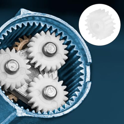 MECCANIXITY 20 Pcs Plastic Gears 18 Teeth Plastic Motor Gear Model 182A Reduction Gear for RC Car Model DIY Robot (White, Module 0.5) - style: 18 Teeth