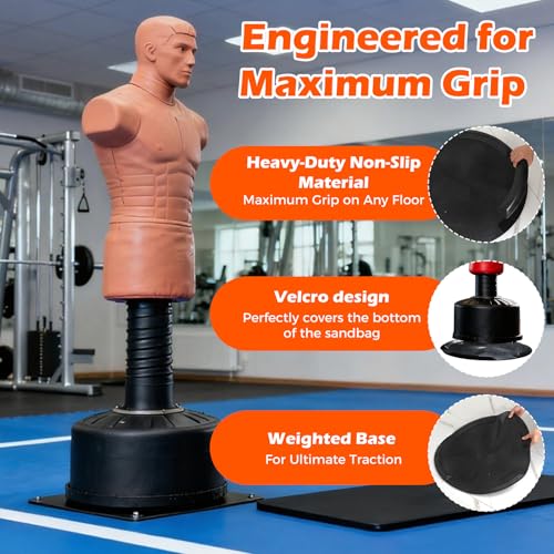 Bag Ring Mat & Bumper Kit 28.5" - Stabilizes Freestanding Heavy Bags, Prevents Sliding & Tipping for BOB, Wavemaster & XL During Boxing, Kickboxing & Intense Workouts