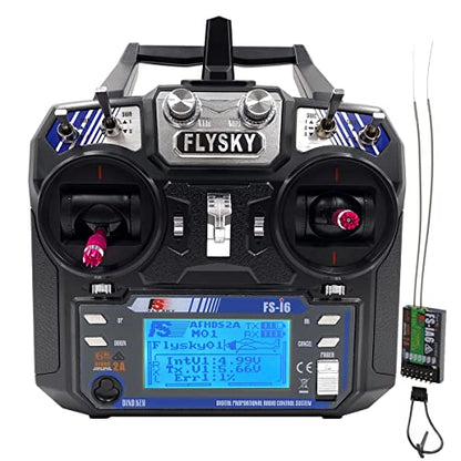 DTXMX Flysky FS-i6 RC Transmitter and Receiver FS-iA6 6CH for RC Fixed Wing | 6 Channels 2.4GHz AFHDS2A Radio Control System for RC Fixed Wing Glider Quadcopter (Model_2)