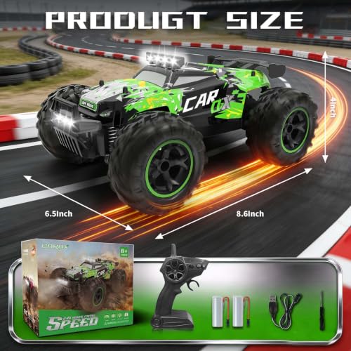 Remote Control Car 26KM/H with Proportional Throttle- 1:18 RC Car | Proportional Throttle, Fast Speed Car with Trubo Button, 2.4GHz Remote Control Off-Road Car for Kids 8-12,Green - color: Gre