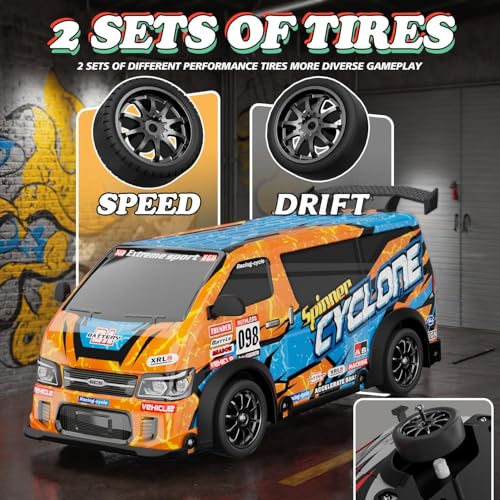 RC Drift Car 1:24 Scale Remote Control Vehicle 25KM/H(Peak) 4WD with Drift, JDM Drift rc Car with LED Lights USB Rechargeable Battery, rc Cars Toys Suitable for Birthday Children's Day - color: Rc Drift Car-org