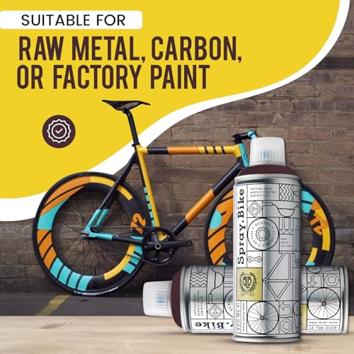 Spray.Bike Spray Paint - Black Cherry (Deep Burgundy) | Designed Mainly for Bicycles | Multi-Use Acrylic Spray Paint for Metal, Plastic | High Coverage Bike Paint, 400ml - color: Black Cherry