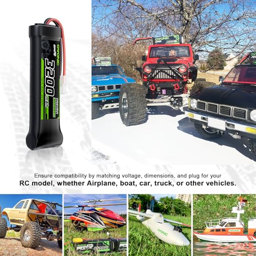 OVONIC 8.4V NiMH Battery 3200mAh 7 Cell RC Battery with TMY Connector
