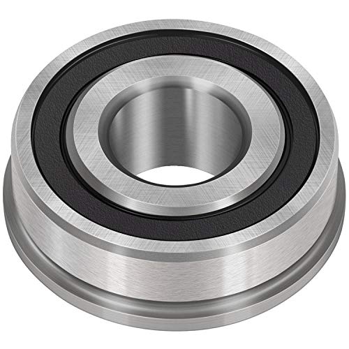 Bonbo 10Pcs Flanged Ball Bearings ID 3/4" x OD 1-3/8" for Lawn Mower, Wheelbarrows, Carts, Hand Trucks Wheel Alternative to 532009040, AM118315, AM127304, 10513, 251210 Etc, Deep Groove Ball Bearing