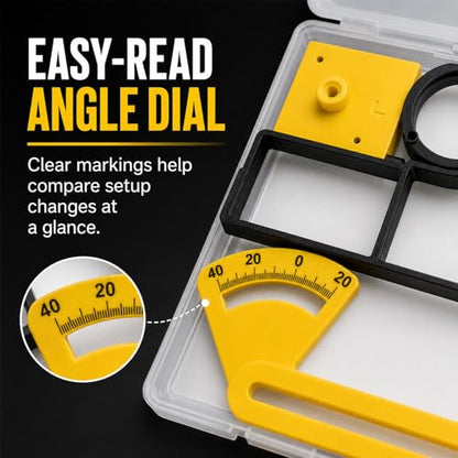 1/12 RC Mini Setup Station, Steering Throw and Toe Alignment Gauge Kit with Camber Check Cube, Tire Clearance Tool and Storage Case for RC Racing Cars (Yellow) - color: Yellow