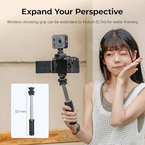 SmallRig SR-RG2 Multifunctional Wireless Shooting Grip, Adjustable Selfie Stick, Remote Control Camera, Compatible with Cameras for Canon EOS R6 V/for Nikon/for Sony, for Vlogging, Live Streaming-4551 - style: Wireless Shooting Grip