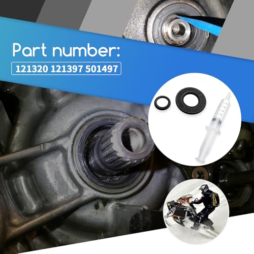 XTPTFABS Crankshaft Oil Seal Kits & Bearing Grease,Cold&Ethanol Resistant | Replace 121320 121397 501497,Fit for Skidoo 800R 700 600,for SUMMIT 800R 2007-2017,Fix Crank Oil Leak,Not Easily Deformed