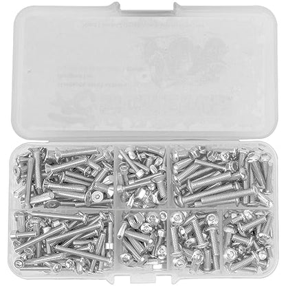 Stainless Steel Screws Kit M2.5 M3 Screw E Type Buckle M3 M4 Hex Nut Repair Accessory Compatible with Traxxas E‑revo Summit 1/16 RC Crawler Car