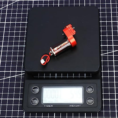 RCAWD Barrage 51T 180 Motor Metal Gearbox Combo Transmission Set for 1/24 ECX Barrage RGT FTX 1/24 Series Upgrades Part Red - color: Red