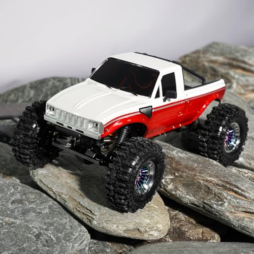 INJORA IR60 Pickup Hard Body Shell for TRX4M Defender Bronco (Red White) - color: Red White