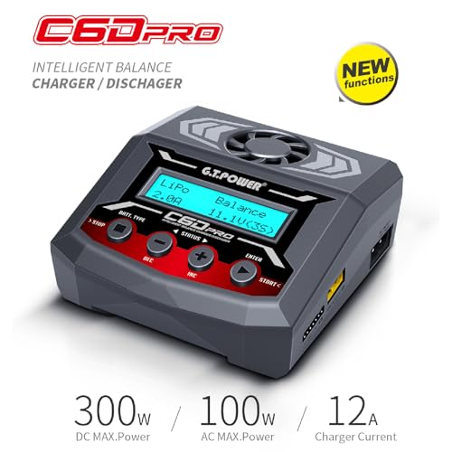 Triplot Lipo Balance Charger/Discharger with AC MAX 100W,12A, DC MAX 300W,12A, Discharge Max.5W, FB-DIS Model max 300W,Multi-Battery Support,1-6 Cells LiPo,1-15cells NiMh,NICD,PB 2-20V,