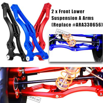 Aluminum Front & Rear Suspension Arms Upgrades Part for 1/8 Outcast 6S BLX,Kraton 6S BLX,Notorious 6S BLX,Talion 6S BLX,ARRCat 6pcs Lower Upper Swing Arm Set Hops up w/Pivot Balls,Navy Blue - color: Navy Blue - Upgrades 2022