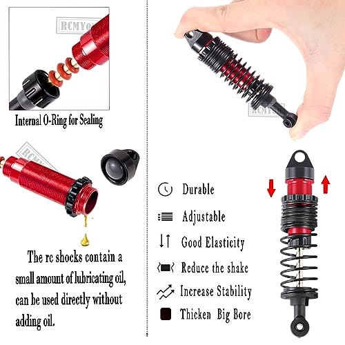 Upgrades for 1/10 Slash 2WD(VXL),RC Shocks,Suspension Arm,Caster Block,Steering Blocks,Stub Axle Carriers,Steering Bellcranks,Shock Tower,Camber Links,Drive Shaft,Hex Hub Adapters,Red - color: Red - Upgrades