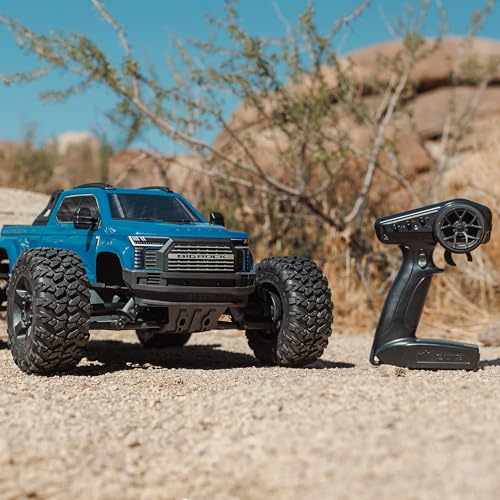 ARRMA RC Truck 1/10 Big Rock 4X4 223S BLX BRUSHLESS Street Truck RTR (Batteries and Charger Not Included) with DSC, (Blue), ARA4312V4T3 - color: Blue