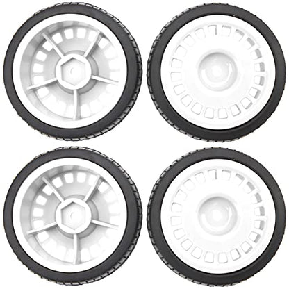 Outer Diameter 70mm Rubber Tires & Nylon 12mm Hex Hub Wheel Rims Compatible with Tamiya HPI Kyosho HSP 1/10 1/12 On-Road Touring Car,WLtoys 1/14 144001 1/18 A959B RC Buggy (White) - color: White
