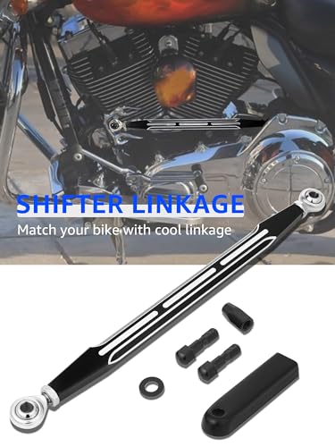 Shifter Linkage, Motorcycle Gear Shift Linkage | Compatible for Harley Davidson 1986-2024 Street Glide, Electra Glide, Road Glide, Road King, Tri Glide, Softail, Dyna - color: Black