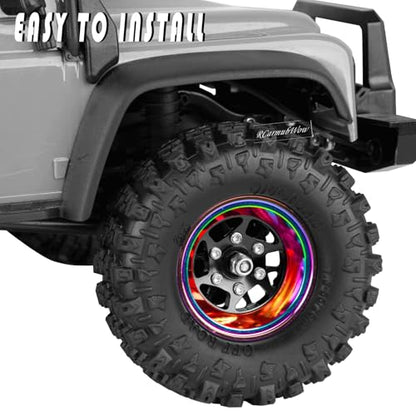 RC 1.3" Beadlock Wheels 1.3 rc Wheels for RC Crawler 1/18 TRX4M,1/24 SCX24,Alloy Aluminium 1.3 Beadlock Wheels 1.3 rc Rims,4pcs,Black - color: Black(4pcs)