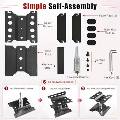 RC Car Repair Work Stand Lift Lower Adjustable Workstation Aluminum 360 Degree Rotation for 1/8 1/10 1/12 RC Car Traxxas Slash TRX4 Arrma Axial SCX10 Losi Redcat Wltoys RC Crawler Monster Truck Buggy - color: Lift Lower Black