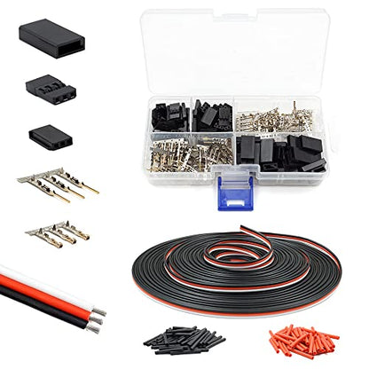 Servo Male Female Connector Crimp Pin Servo Cable Kit Compatible Futaba for Hitec Spektrum RC