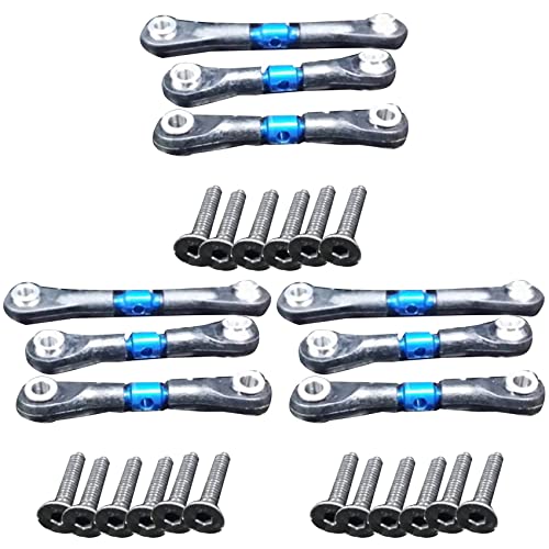 9Pcs Metal Steering Tie Rod Link Rod for TT02 TT02T 1/10 RC Car Parts Accessories,Blue