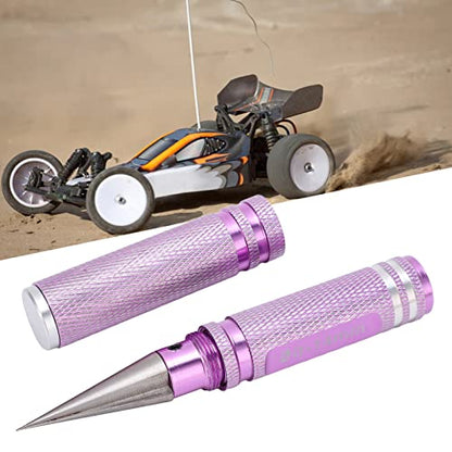 0-14mm Universal RC Reamer Hole Puncher with Aluminum Handle, Curved Scissor Drills Set for RC Car Truck Tank Drone Body Shell Mounting (Purple) - color: Purple