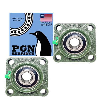 PGN UCF204-12 (2 Pack) Square Flange Bearing 3/4" Bore - size: 2, style: UCF204-12
