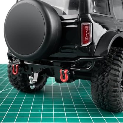 Aluminum Front and Rear Bumper Set Upgrades for TRX4M Bronco 1/18th RC Crawler Truck Car Parts - color: Front&rear Bumper