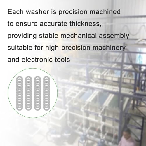 M5x10mm Precision Metal Shim Set,304 Stainless Steel Metric Washers 48pcs | 0.1, 0.2, 0.3 and 0.5mm assorted spacers for M5 metric bolts, mechanical fastening, shaft alignment and precision assembly - size: M5X10