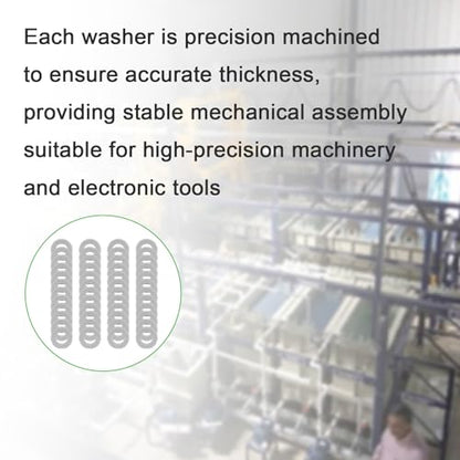 M5x10mm Precision Metal Shim Set,304 Stainless Steel Metric Washers 48pcs | 0.1, 0.2, 0.3 and 0.5mm assorted spacers for M5 metric bolts, mechanical fastening, shaft alignment and precision assembly - size: M5X10