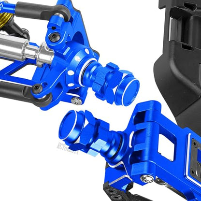 RC Upgrades Part Aluminum 17mm/12mm Wheel Hex/Nuts/Wheel Wrench for 1/8 Jato 4X4,1/10 Rustler/Slash/Stampede/Hoss 4X4 4WD VXL,Hex Hub Adapters Hops Up,Navy Blue(#9069#9086) - color: Navy Blue-(for 1/10）