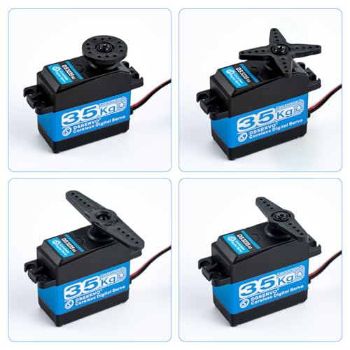 DS3235 35kg Digital RC Servo High Torque All Metal Gear Coreless Motor Waterproof Servo Motors for RC Robot, Car, Truck (Control Angle 270°)