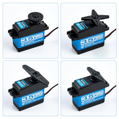 DS3235 35kg Digital RC Servo High Torque All Metal Gear Coreless Motor Waterproof Servo Motors for RC Robot, Car, Truck (Control Angle 270°)