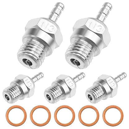 ShareGoo RC Glow Plug #3 N3 Medium Hot Spark Nitro Engine Parts 70117 Compatible with Traxxas Kyosho Redcat HPI HSP 1/8 1/10 RC Car Truck Buggy (5Pack)