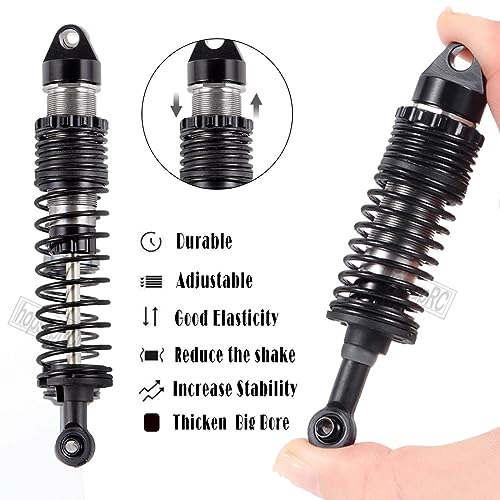Full Aluminum Big Bore RC Shocks Absorber Damper Upgrades Part for 1/10 Slash/Stampede/Rustler/Bandit VXL 4X4 2WD,Front Rear Assembled Full Metal Shocks,4PCS Titanium - color: Titanium/4pcs