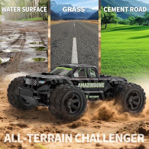 JT18W 1/18 Scale Fast RC Cars for Adults, High Speed 35KMH 4WD with 2.4 GHz,Hobby RC Trucks Monster Remote Control Truck Off Road,All Terrain RTR Remote Control Car with 2 Bettery