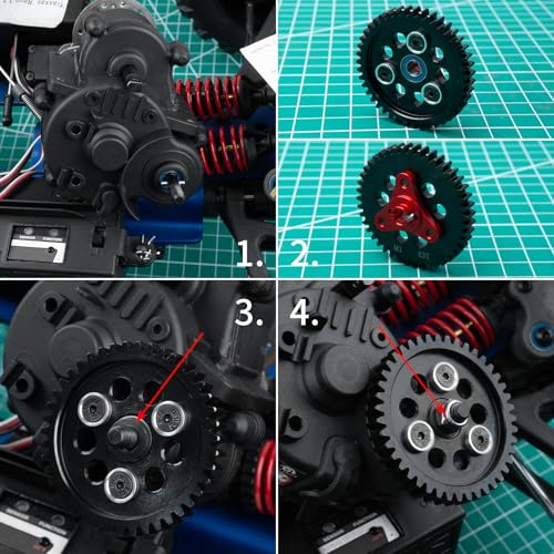 Aluminum Alloy 7075 Slipper Clutch Eliminator, Red | Compatible with Tra-xxas E-Maxx E-Revo Summit T-Maxx 3.3 Revo 3.3 1/10, RC Car, Upgrade Parts - color: Red