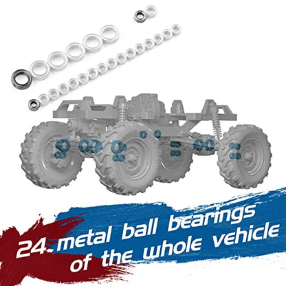 FMS FCX24S Power Wagon S 1/24 RC Crawler, Brushed 4x4 RTR Rock Crawler with Portal axle, 2-Speed Transmission, PC Hard Body – RC Car for Adults and Gift - color: Blue
