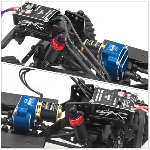 GOUPRC Upgarde 30A Brushless Esc & 1621 3500KV Brushless Outrunner Motor with Transmission for Redcat Ascent 18 1/18 RC Crawler Upgrade - style: For Redcat Blue