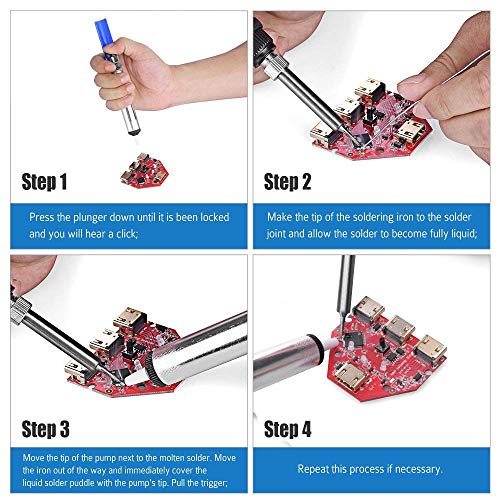 LDK Electric Soldering Iron Kit 60W Adjustable Temperature Welding Tools with 5pcs Different Tips, Desoldering Pump, Solder Wire, 8-in-1 Screwdrivers, Wire Cutter, Tweezers, Stand and Carry Bag - color: 60w 15-in-1