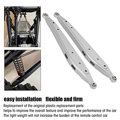 RC Aluminum Rear Trailing Arm,Lightweight Aluminum Rear Trailing Arm Replaceable Parts for Axial RBX10 1/10 Remote Control Car(Silver)