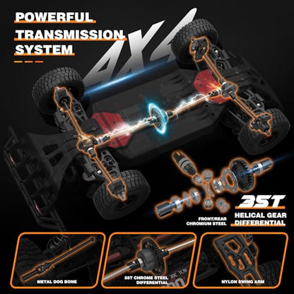 Hosim 6S RTR 1/8 Brushless Fast RC Cars for Adult Fast 60mph, Mojarco Professional Hobby Grade Short Course RC Truck 4x4 Off Road, Electric High Speed Remote Control Car Waterproof Monster Trucks