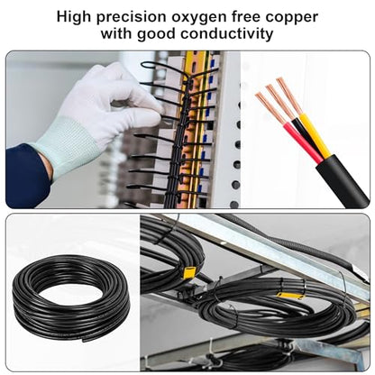 16 Gauge Wire 3 Conductor,16 AWG Electrical Wire Stranded PVC Cord Oxygen-Free Copper Cable,26FT 3 Core Pure Copper Flexible Cable Wire for LED Lamp Lighting Strips Automotive (16AWG-3C, 26FT)… - size: 26FT, style: 16AWG-3C