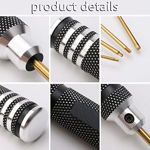 4 in 1 Multi Use 16-32mm RC Ride Height Gauge & 17mm Nut Driver & Turnbuckle Wrench & Screws Length Measurement Tool & Hex Screwdriver Set for 1/8 1/10 RC Cars, Pack of 5