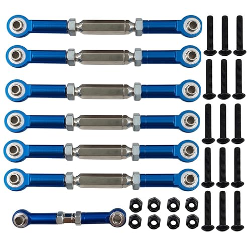 Adjustable Turnbuckles Camber Link Set for Slash Rustler Stampede Hoss | Aluminum,2WD,4X4,Bandit,X-01,3745 , Replacement for 3139 ,3139A ,1935 ,3644 ,3741X ,3741A