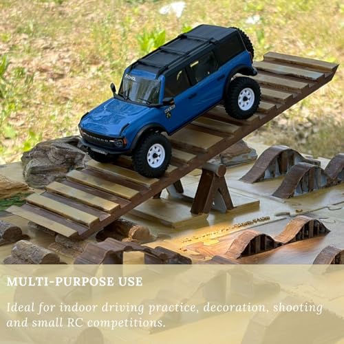 RC Rock Crawler Terrain Obstacle Compatible with SCX30, FMS, Orlandoo Hunter, K10, Kyosho KC10, Rlaarlo Mini RC Climbing Track Modular Rock Course for 1/30 1/43 Crawlers (Style 4)