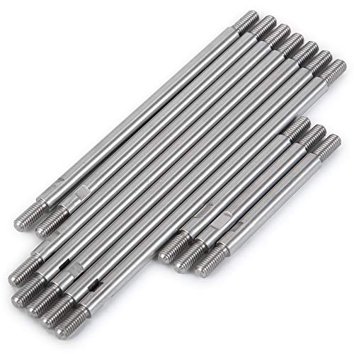 QUE-T 10pcs Stainless Steel Pull Rod Link Linkage for 1/10 RC TRX-4 Crawler Car (324mm Wheelbase) - size: 324mm Wheelbase